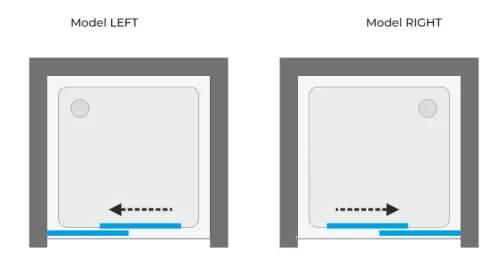 Zuhanyajtó, Aquatek DYNAMIC B2 135x195 grape üveggel