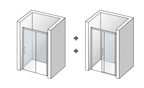 Zuhanyajtó, Aquatek DYNAMIC B2 135x195 grape üveggel