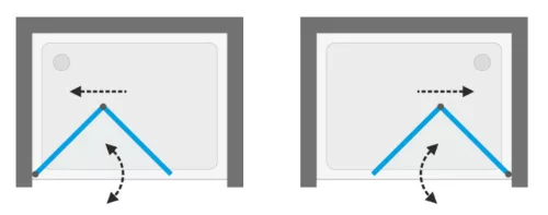 Zuhanyajtó, Aquatek DYNAMIC B6 80x195 átlátszó üveggel