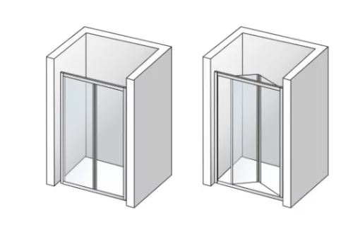 Zuhanyajtó, Aquatek DYNAMIC B6 80x195 átlátszó üveggel
