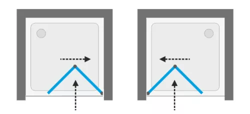 Zuhanyajtó, Aquatek MASTER B6 80x185 átlátszó üveggel