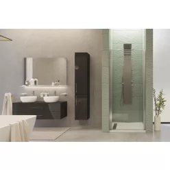 Zuhanyajtó, Aquatek YES B1 75x200 átlátszó üveggel