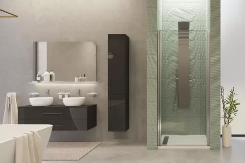 Zuhanyajtó, Aquatek YES B1 75x200 átlátszó üveggel