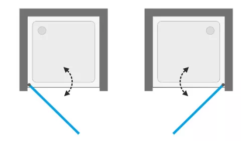 Zuhanyajtó, Aquatek YES B1 75x200 átlátszó üveggel