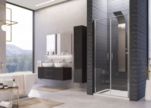 Zuhanyajtó, Aquatek YES B2 85x200 átlátszó üveggel