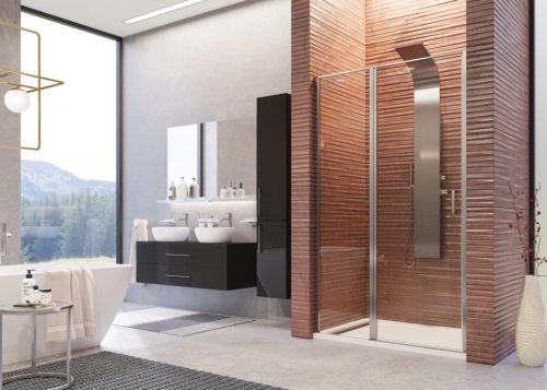 Zuhanyajtó, Aquatek YES B5 135x200 átlátszó üveggel