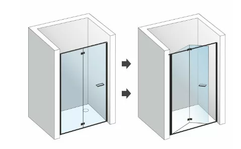 Zuhanyajtó, Aquatek YES B8 100x200 átlátszó üveggel