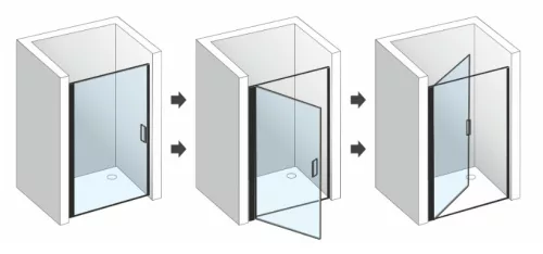 Zuhanyajtó, Aquatek YES BLACK B1 85x200