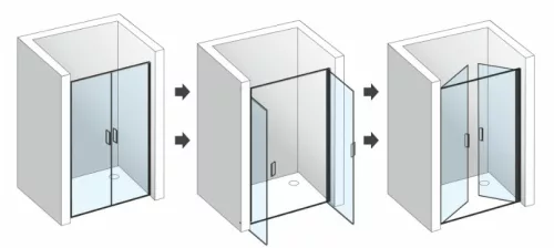 Zuhanyajtó, Aquatek YES BLACK B2 80x200
