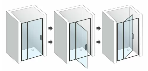 Zuhanyajtó, Aquatek YES BLACK B5 90x200