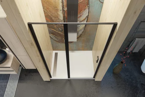 Zuhanyajtó, Aquatek YES BLACK B5 115x200