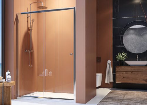 Zuhanyajtó, Aquatek FAMILY B2 115x190 átlátszó üveggel