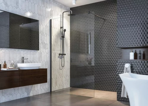 Walk-in, Aquatek OASIS BLACK F1 90x200