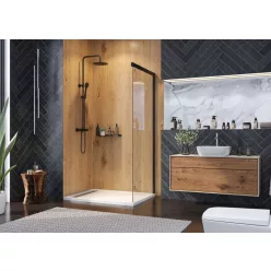 Zuhanyfal, Aquatek WELLNESS BLACK F1 100x200