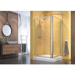   Zuhanyfal, Aquatek MASTER F1 70x185 króm/átlátszó üveggel