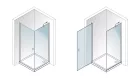 Zuhanykabin, Aquatek GLASS A1 90x90 króm+frost üveg