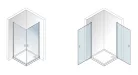 Zuhanykabin, Aquatek GLASS A2 90x90 króm+frost üveg