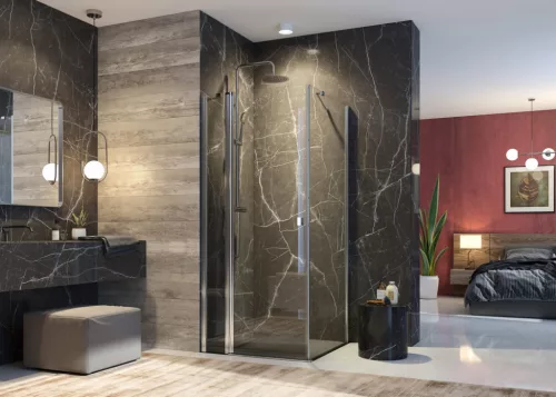 Zuhanykabin, Aquatek GLASS A3 90x90 króm+frost üveg