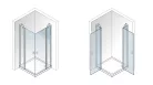 Zuhanykabin, Aquatek GLASS A4 90x90 króm+frost üveg