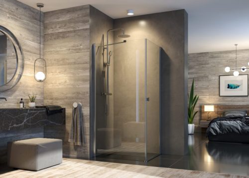 Zuhanykabin, Aquatek GLASS R11 100x80 króm+frost üveg