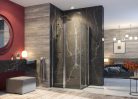 Zuhanykabin, Aquatek GLASS R14 100x80 króm+átlátszó üveg