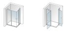 Zuhanykabin, Aquatek GLASS R14 100x80 króm+átlátszó üveg