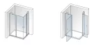 Zuhanykabin, Aquatek GLASS R14 100x80 króm+frost üveg