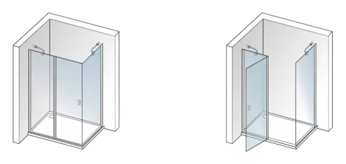 Zuhanykabin, Aquatek GLASS R33 120x90 króm+átlátszó üveg