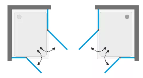 Zuhanykabin, Aquatek GLASS R24 120x80 króm+frost üveg