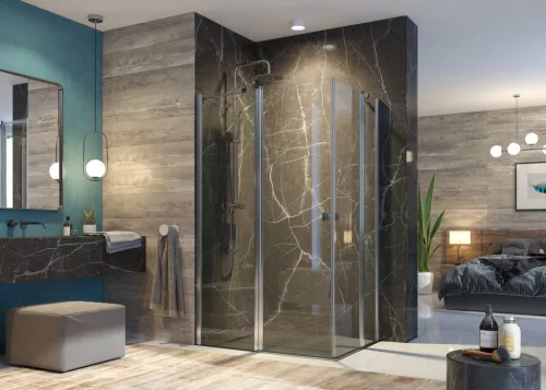 Zuhanykabin, Aquatek GLASS R34 120x90 króm+frost üveg
