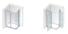 Zuhanykabin, Aquatek GLASS R34 120x90 króm+frost üveg