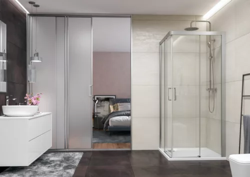 Zuhanykabin, Aquatek DYNAMIC A4 80x80 króm+grape üveg