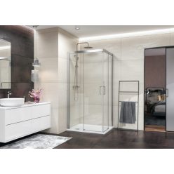  Zuhanykabin, Aquatek DYNAMIC R14 100x80 balos króm+grape üveg