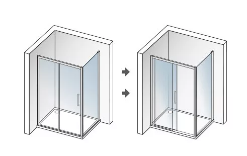 Zuhanykabin, Aquatek DYNAMIC R33 120x90 balos króm+grape üveg