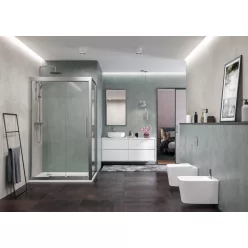   Zuhanykabin, Aquatek DYNAMIC R34 120x90 balos króm+frost üveg