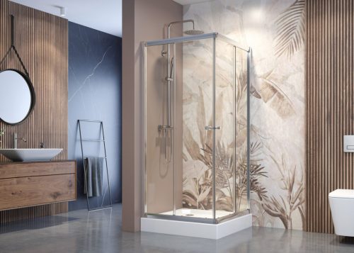 Zuhanykabin, Aquatek MASTER A4 80x80 króm+átlátszó üveg