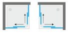 Zuhanykabin, Aquatek MASTER A4 80x80 króm+átlátszó üveg