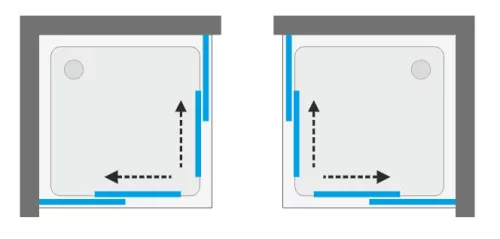 Zuhanykabin, Aquatek MASTER A4 80x80 króm+átlátszó üveg