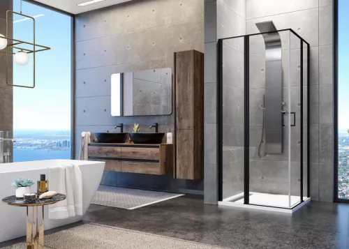 Zuhanykabin, Aquatek YES BLACK A4 90x90