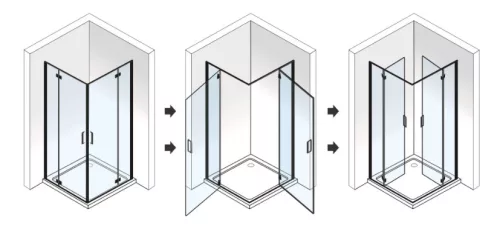 Zuhanykabin, Aquatek YES BLACK A4 90x90