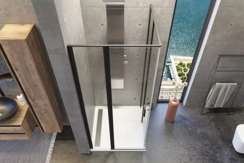 Zuhanykabin, Aquatek YES BLACK A4 90x90