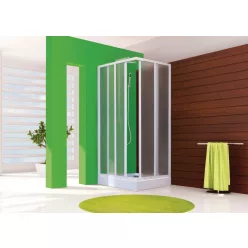 Zuhanykabin, Aquatek ROYAL A4 80x80 fehér+chinchilla üveg