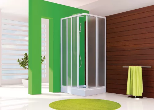 Zuhanykabin, Aquatek ROYAL A4 80x80 fehér+chinchilla üveg