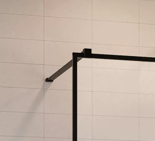 Walk-in, Radaway Modo New Black I Factory Walk-in fekete zuhanyfal 130 átlátszó