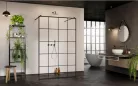 Walk-in, Radaway Modo New Black I Factory Walk-in fekete zuhanyfal 130 átlátszó