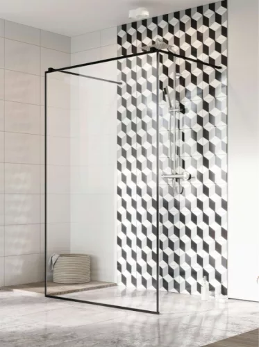 Walk-in, Radaway Modo X Black I Frame Walk-in fekete zuhanyfal 150 átlátszó