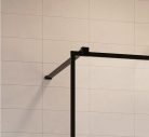 Walk-in, Radaway Modo X Black I Factory Walk-in fekete zuhanyfal 130 átlátszó