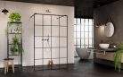 Walk-in, Radaway Modo X Black I Factory Walk-in fekete zuhanyfal 130 átlátszó