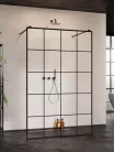 Walk-in, Radaway Modo X Black I Factory Walk-in fekete zuhanyfal 150 átlátszó