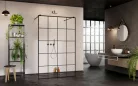 Walk-in, Radaway Modo X Black I Factory Walk-in fekete zuhanyfal 160 átlátszó